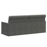 3 Seater Sofa Dark Grey 190 x 81 x 82 cm Corduroy Fabric 42041134