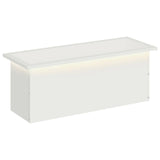Garden Planter with LED White 30 x 80 x 30 cm Steel 8008100