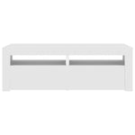 TV Cabinet with LED Lights White 120x35x40 cm 804355