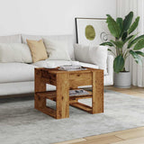 Coffee Table Old Wood 55.5x55x45 cm Engineered Wood 856818