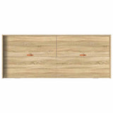 Bed Frame with Headboard Sonoma Oak 90 x 200 cm Engineered Wood 3335231