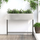 Raised Garden Planter Silver 100 x 26 x 82 cm Stainless steel 865880