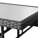 Garden Table Black 80x80x74 cm Poly Rattan 318712