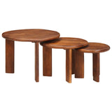 Nesting Coffee Tables 3 pcs Honey Brown Solid Mango Wood 4104660