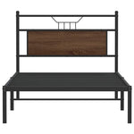 Bed Frame without Mattress Brown Oak 107x203 cm Engineered Wood 4106837