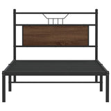 Bed Frame without Mattress Brown Oak 107x203 cm Engineered Wood 4106837