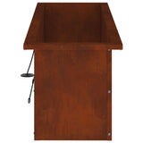 Garden Planter with LED 2 pcs Rusty 30 x 100 x 30 cm 8008125
