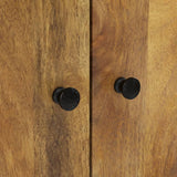 Highboard with Drawer 60x33x100 cm Solid Wood Mango&Iron 352936
