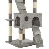 Cat Tree with Sisal Scratching Posts 170 cm Grey 170612