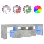 TV Cabinet with LED Lights Concrete Grey 140x36.5x40 cm 804368