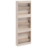 241241 Oak Look Wooden Shoe Cabinet with 5 Compartments