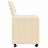 Dining Chairs with Wheels 2 pcs Cream 57 x 66 x 94 cm 42017803
