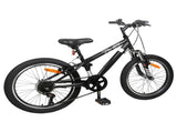 Mountain Bike 20 Inches 6-Speed for 5-8 Years Old Black 42009744