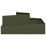 Garden Planter Olive Green 100 x 100 x 50 cm Cold-rolled Steel 873588