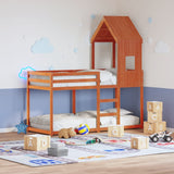 Bunk Bed without Mattress Wax Brown 80x200 cm Solid Wood Pine 3281996