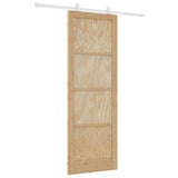 Sliding Door Brown 83 x 232 cm Solid Pine Wood 3333396