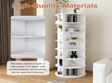 Rotating Shoe Rack Tower, 7-Tier Spinning Storage Rack, Free Standing 360&deg Revolving Shoe W1196P512181