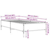 Bed Frame without Mattress Black 100x200 cm 844961