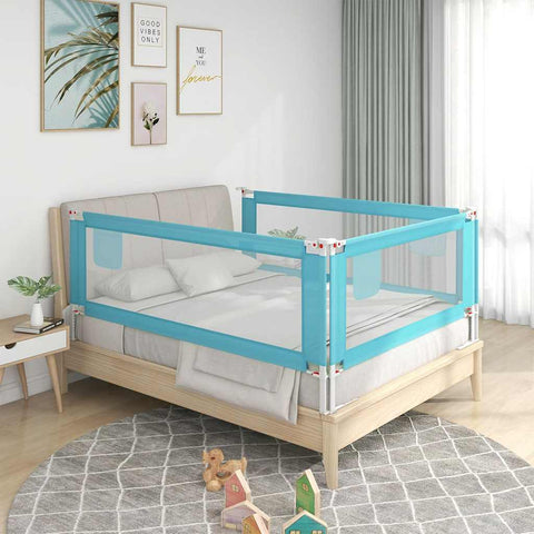 Toddler Safety Bed Rail Blue 190x25 cm Fabric 10214