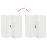 Wall Corner Cabinet PORTO High Gloss White 57 x 57 x 80 cm 885429