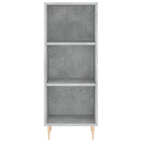 Highboard Concrete Grey 34.5x34x180 cm Engineered Wood 3199357