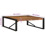 Coffee Table Multicolour 100x100x35 cm Solid Wood Reclaimed 4016668