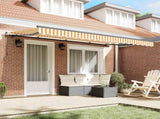 Retractable Awning Yellow 400 x 200 cm Fabric 3329790