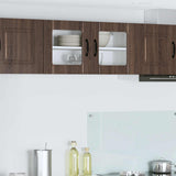 Wall Glass Cabinet LUCCA Brown Oak 80 x 31 x 40 cm 884952