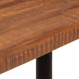 ZNTS Dining Table Honey Brown 120x60x76 cm Solid Wood Mango 356292