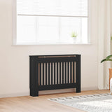 Radiator Cover Black 112x19x81.5 cm Engineered Wood 288174