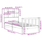 Bookcase Bed without Mattress Wax Brown 75x190 cm Small Single Solid Wood Pine 3321714