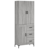 Highboard Grey Sonoma 69.5x34x180 cm Engineered Wood 3196017