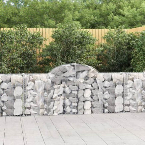Arched Gabion Baskets 11 pcs 200x30x80/100 cm Galvanised Iron 3146098