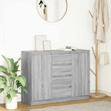 Sideboard with Drawers Grey Sonoma 100.5x35x76 cm Engineered Wood 3328449