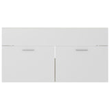 Sink Cabinet with Built-in Basin White and Sonoma Oak Engineered Wood 3071293
