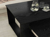 Coffee Table Set 2 pcs Black Oak Engineered Wood 8000133