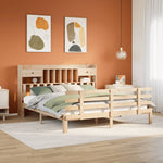 ZNTS Bookcase Bed without Mattress 180x200 cm Super King Solid Wood Pine 3322802