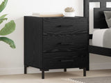 Bedside Cabinet Black Oak 40 x 40 x 66 cm Engineered Wood 882118