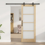 Sliding Door ORKDAL Natural and Black 78 x 202 cm 3332159
