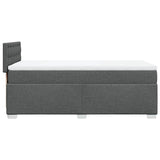 Box Spring Bed with Mattress Dark Grey 90x200 cm Fabric 3285786