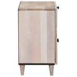 Bedside Cabinet Beige 50 x 33 x 60 cm Solid Acacia wood 4018127