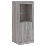 Sideboards with LED Lights 3 pcs Grey Sonoma Engineered Wood 3209112