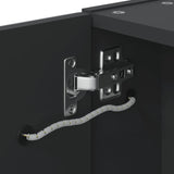 Bathroom Mirror Cabinet with LED Light Black 60x13x52 cm 357971