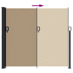 ZNTS Retractable Side Awning Taupe 180x600 cm 4004544