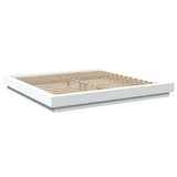 Bed Frame with LED Lights without Mattress White 200x200cm 3281070