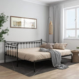 Sofa Bed Frame Black Powder-coated metal 90x200 cm 324758