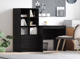 Desk with Drawer with Shelf with Storage 2 pcs Black Oak 3337338