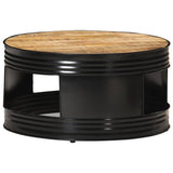 Coffee Table Black and Natural Wood 321931