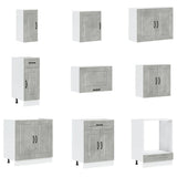 14 Piece Kitchen Cabinet Set Kalmar Concrete Grey Engineered Wood 3314975