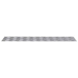 Stair Tread Rectangular 4 pcs Silver 100 x 25 cm Aluminium 4104280